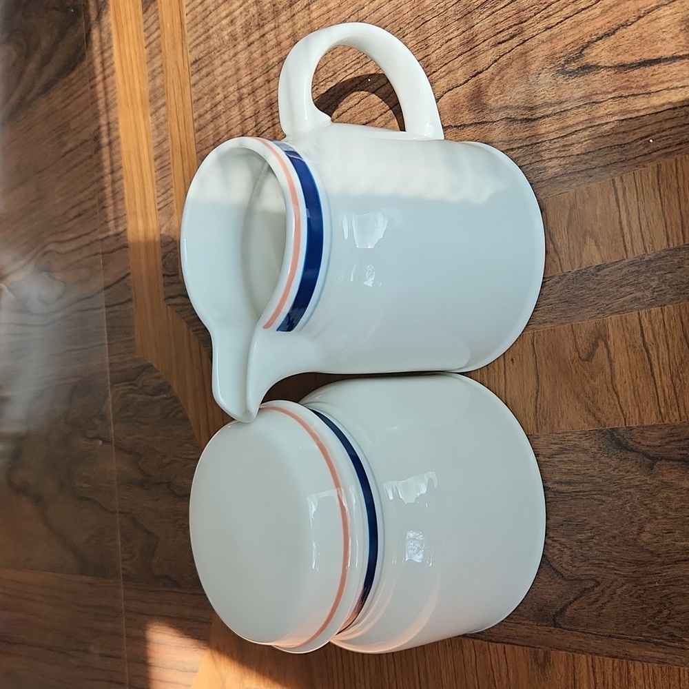 Vintage Royal Daulton a la carte Blue Line Sugar and Creamer